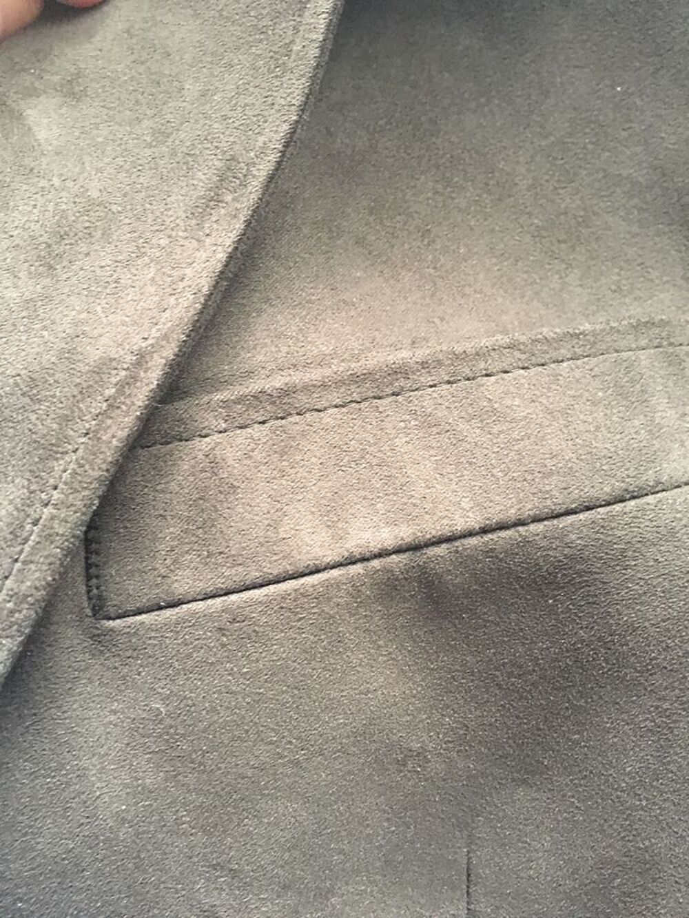 Veste blazer slim homme, effet daim, Griffe Noire Vêtements