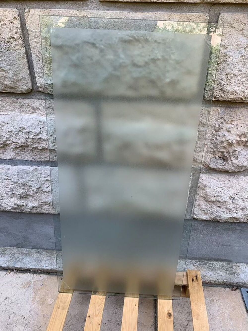 Plateau en verre 99,5 cm x 49,5 cm &eacute;pais 5mm biseaut&eacute; Décoration