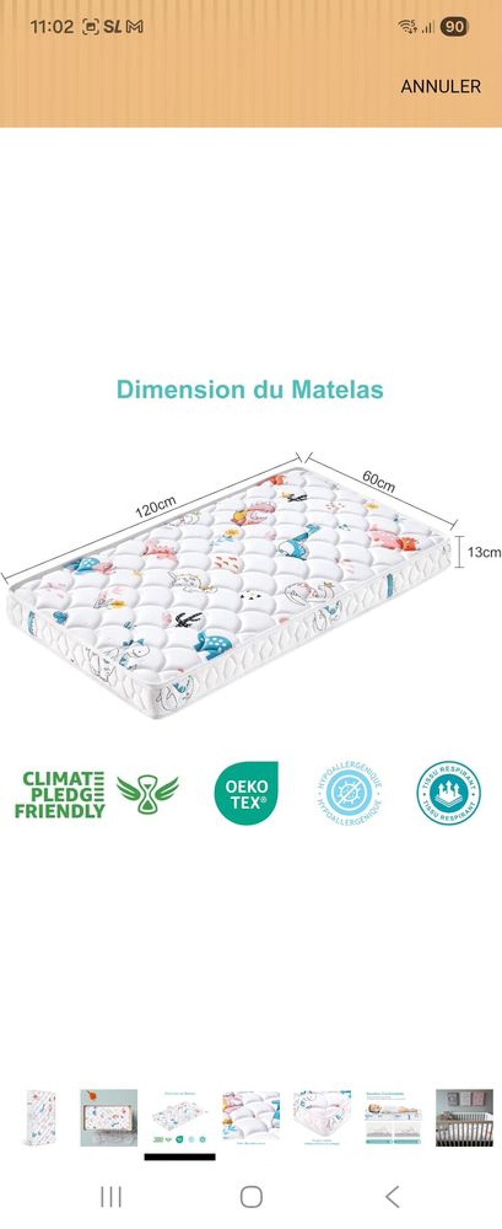 Lit pliant et matelas b&eacute;b&eacute; Puériculture