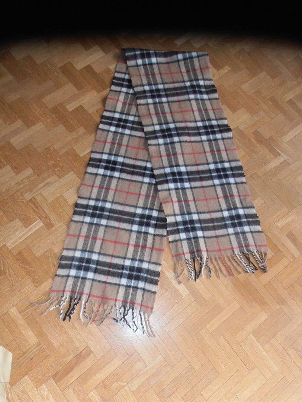 Echarpe carreaux camel (77) Vêtements