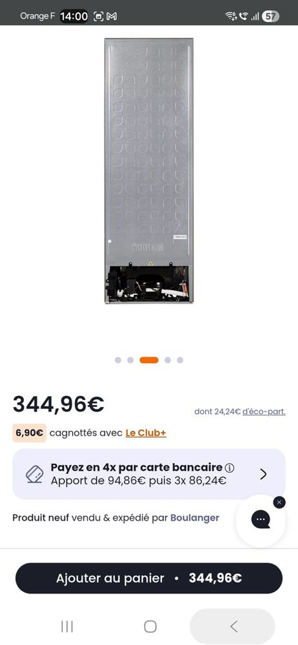 R&eacute;frig&eacute;rateur Cong&eacute;lateur Boulanger Essentiel Electroménager