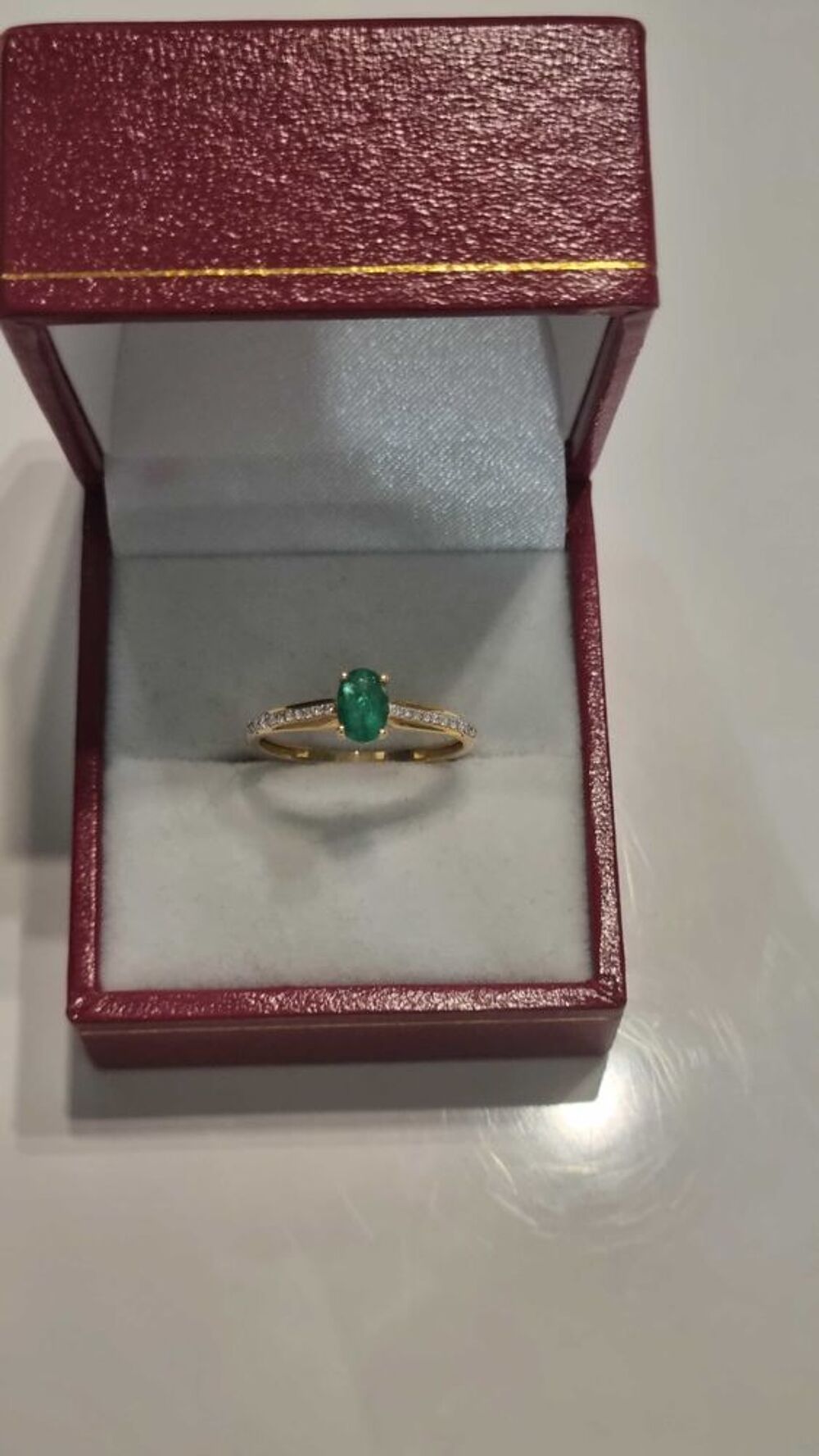 Bague or jaune &eacute;meraude Bijoux et montres