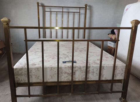 Lit en laiton XIX siecle en 120 0 Englos (59)