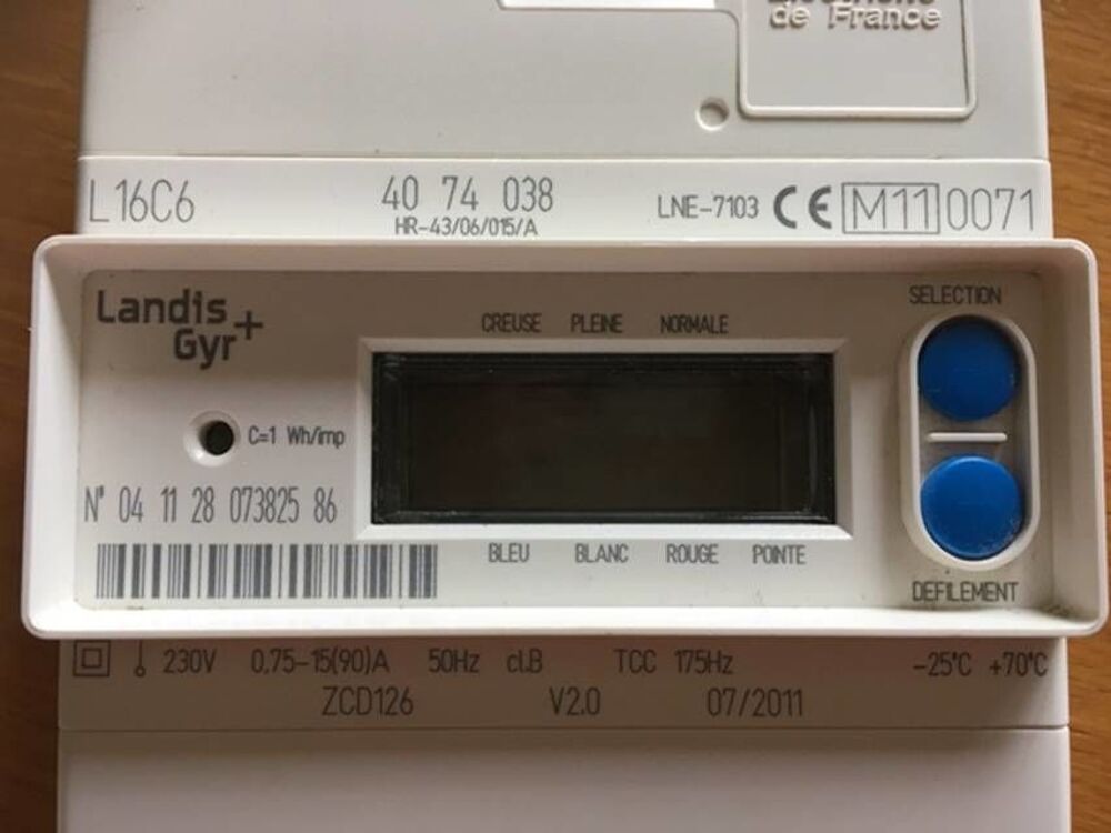 compteur monophas&eacute; 15-90A ann&eacute;e 2016 Bricolage