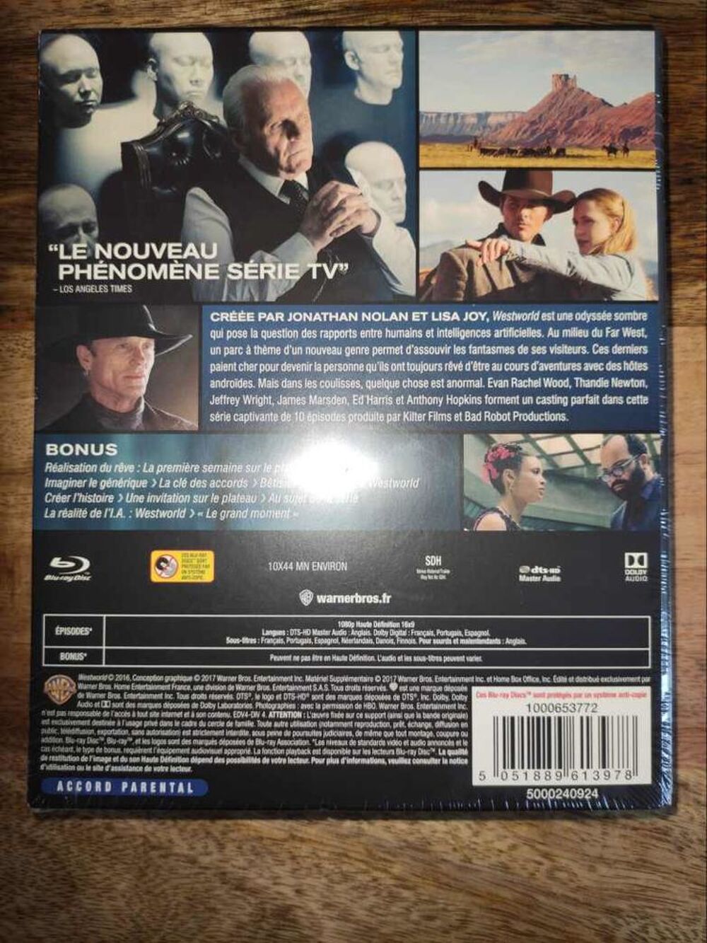 Westworld Saison 1 Blu-ray DVD et blu-ray