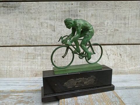 Trophée Cyclisme Cycliste Vélo Course Bronze Fraisse Demey 160 Loches (37)
