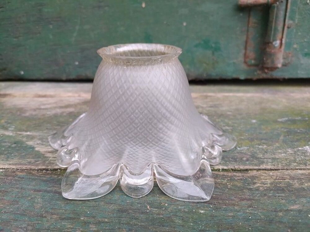 Ancienne Tulipe Verre de Lampe Baccarat Saint-Louis Décoration