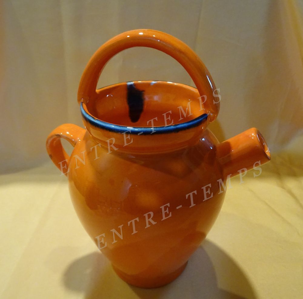 SCHRAMBERG TIVOLI SMF CHEVRETTE C&Eacute;RAMIQUE ORANGE VINTAGE Décoration