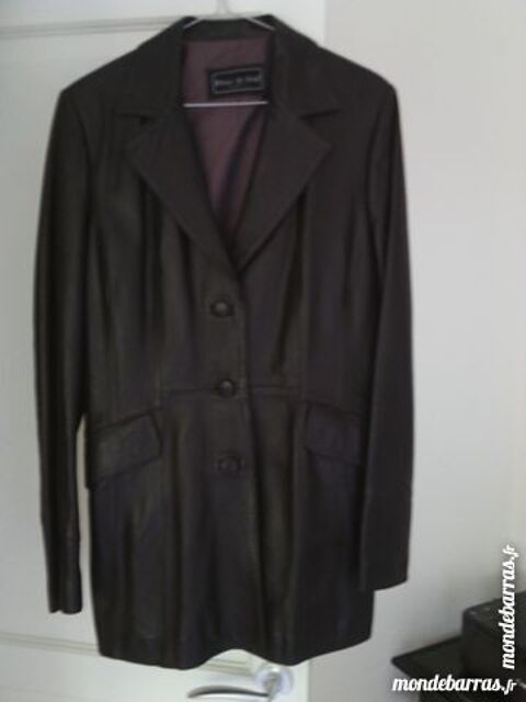 Veste femme en cuir vritable 80 Hyres (83)