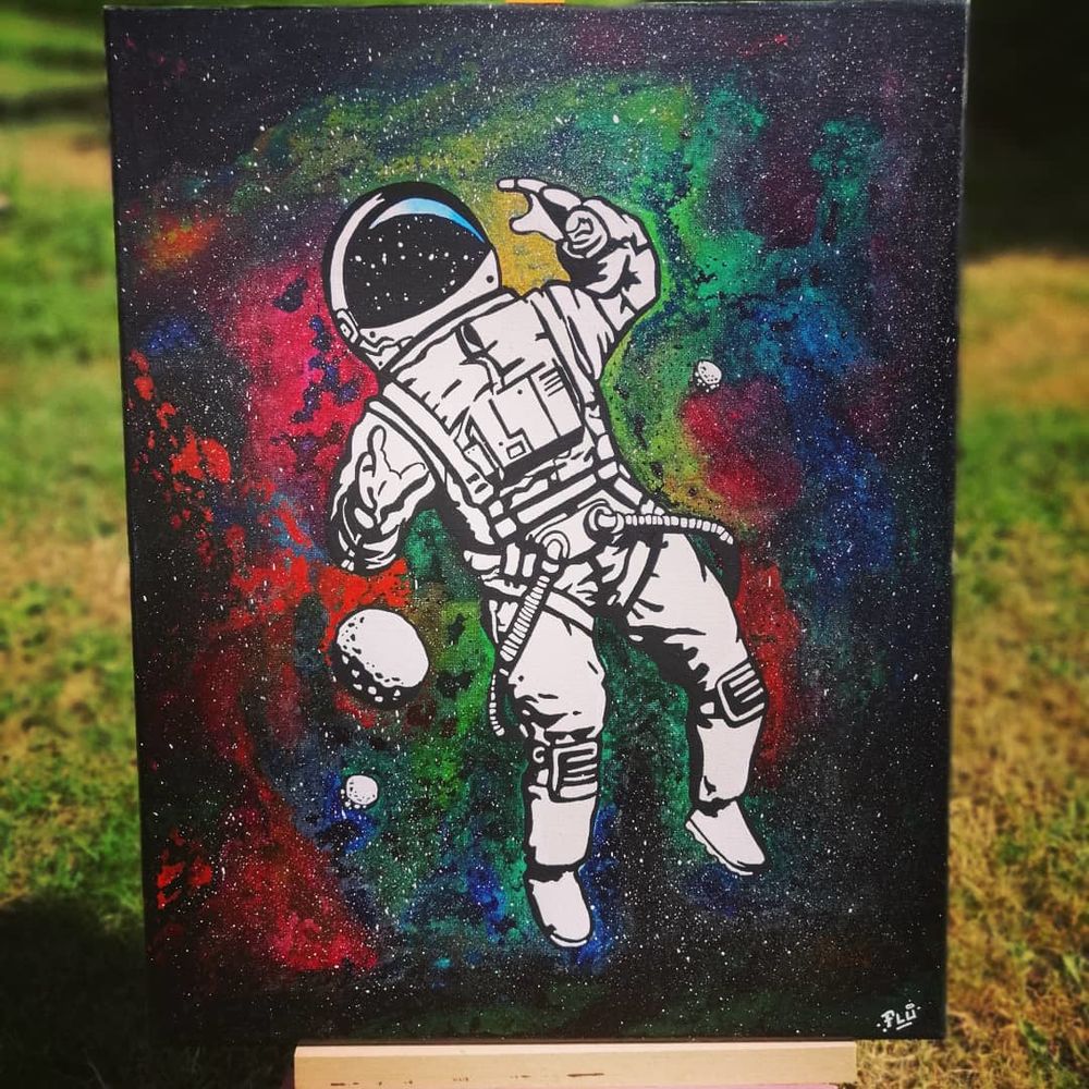 Toile POP'ART "Space program" Décoration