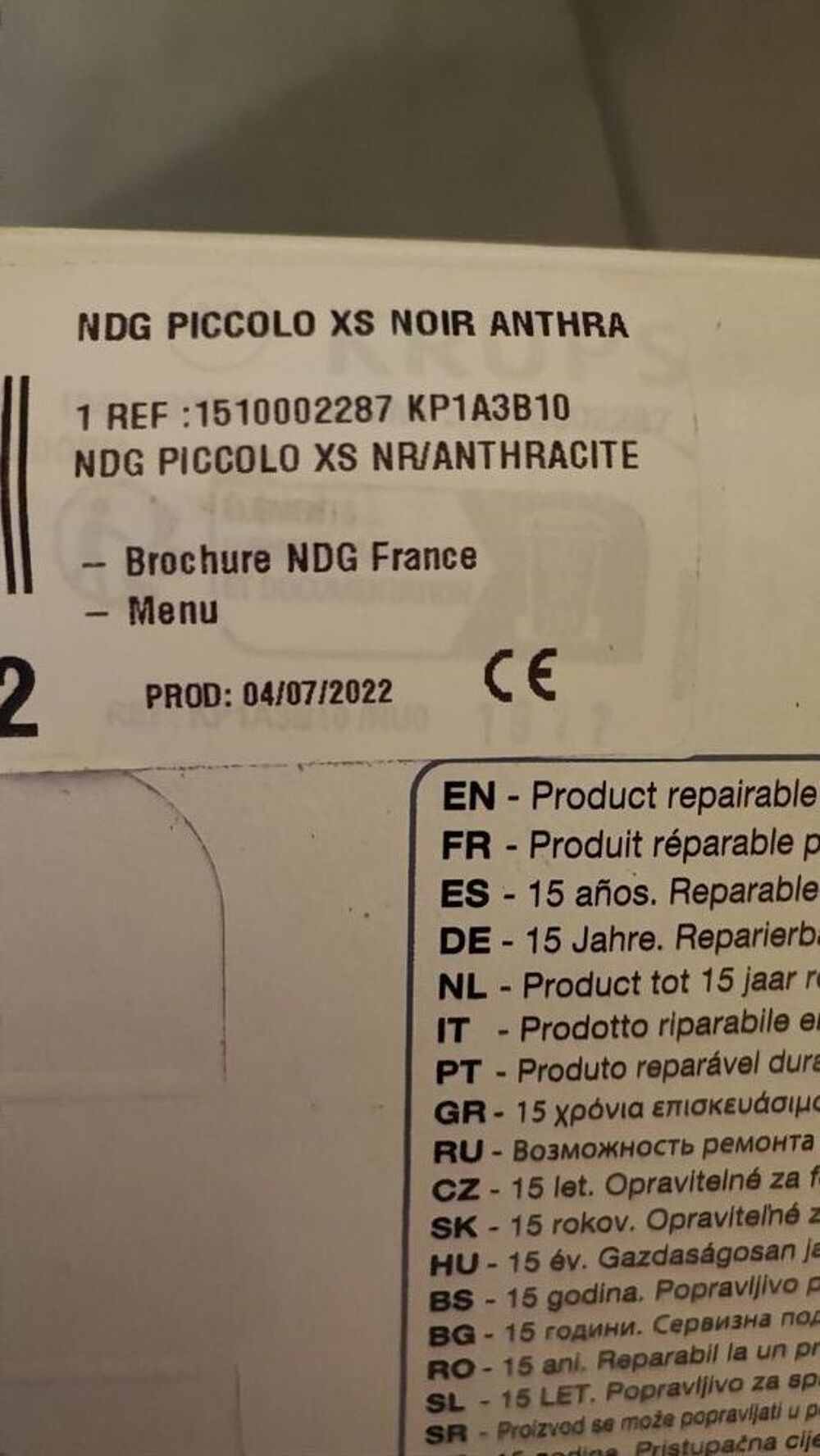 Cafeti&egrave;re dolce gusto piccolo xs Electrom�nager