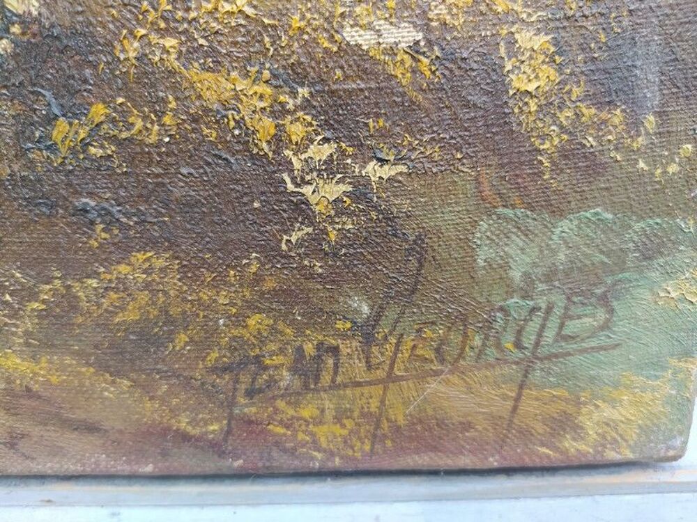 Tableau Paysage Montagneux Sign&eacute; Jean Georges 