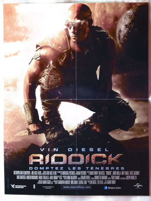 Affiche de cin�ma RIDDICK 40x60 cm pli�e 10 Curtafond (01)