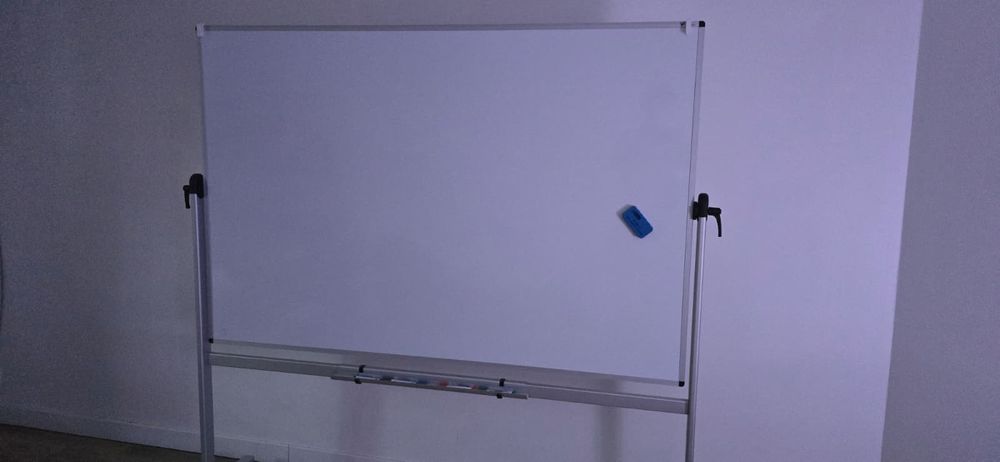 Tableau blanc magn&eacute;tique VIZ-PRO 180x120 cm double face sur Meubles