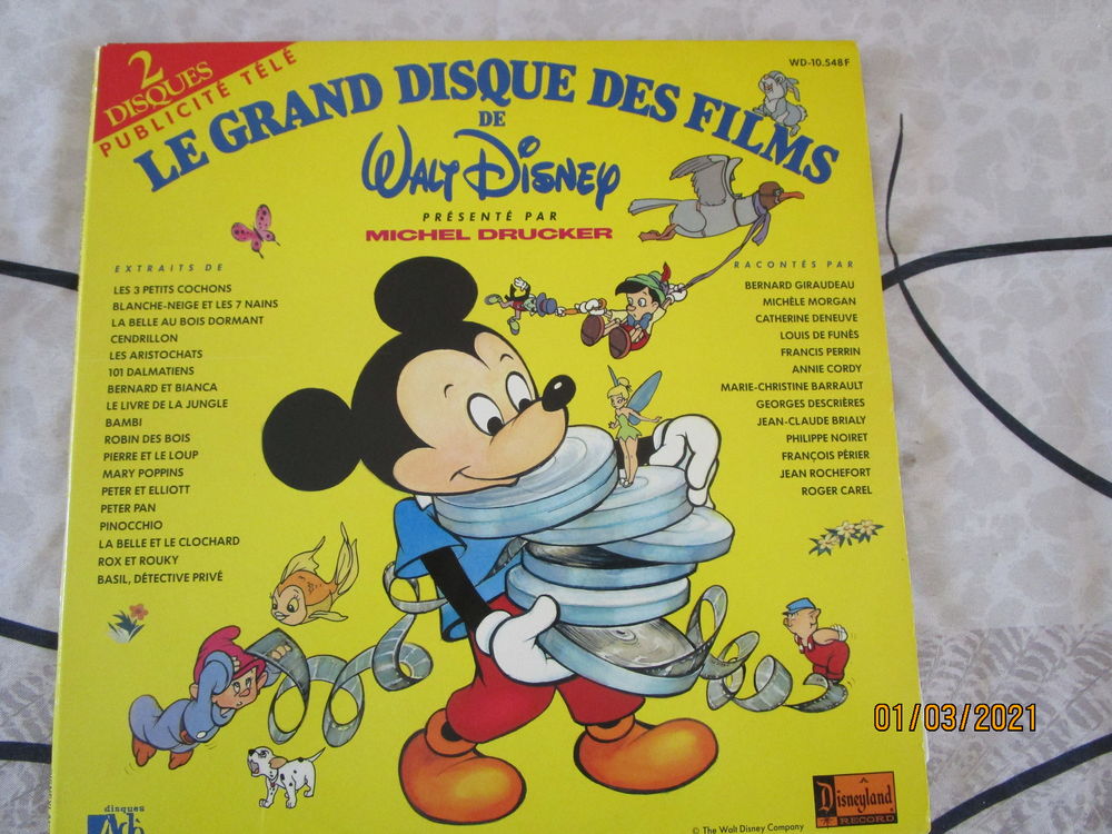 le grand disque des films de WALT DISNEY Audio et hifi