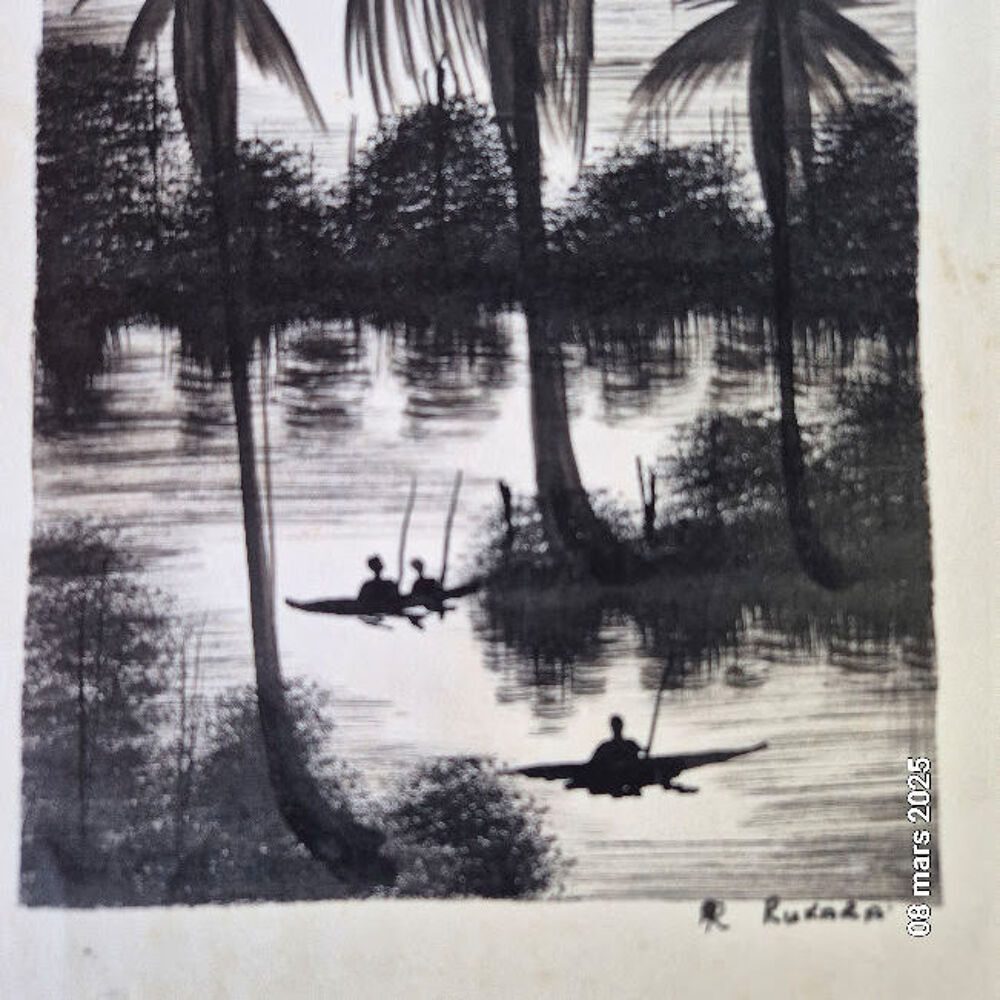 dessins &agrave; l'encre de Chine sur le th&egrave;me de l'Afrique ou de l 