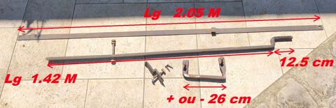 ANCIENNE FERMETURE HAUTE BARRE ACIER PORTE DE GRANGE 55 Sergines (89)