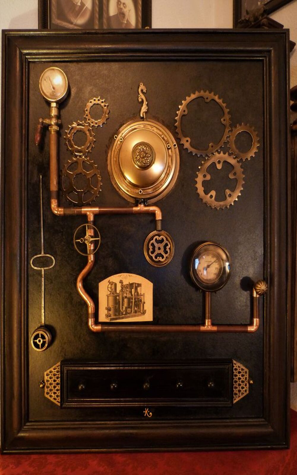 Imposant Tableau "INDUS FACTORY XIX" Steampunk Décoration