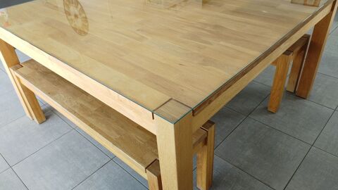 Grande Table Carrée XXL ? 150x150 en Chêne Massif 890 Maureilhan (34)