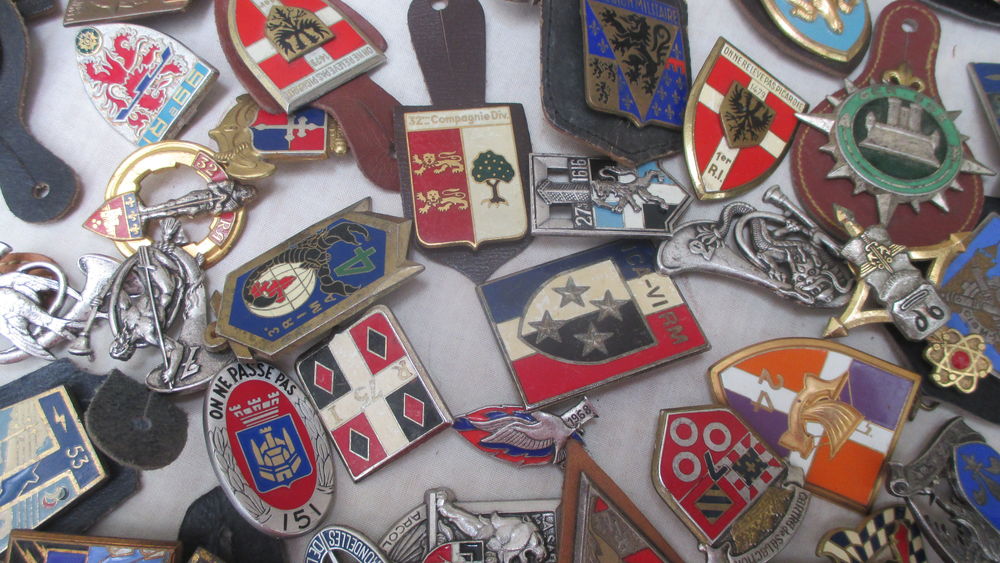 a saisir! lot 105 insignes militaire/civil. 