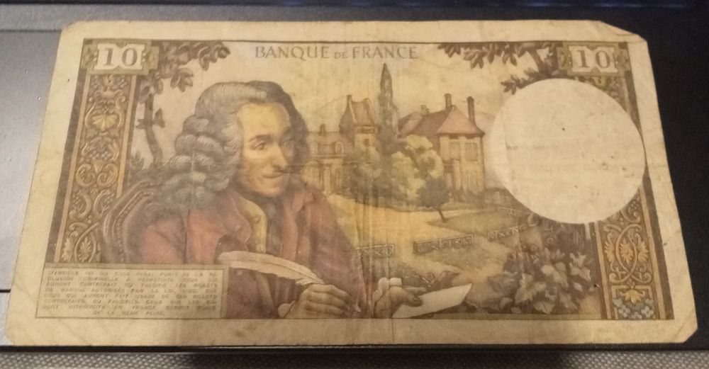 billet de10 francs Voltaire de 1964 