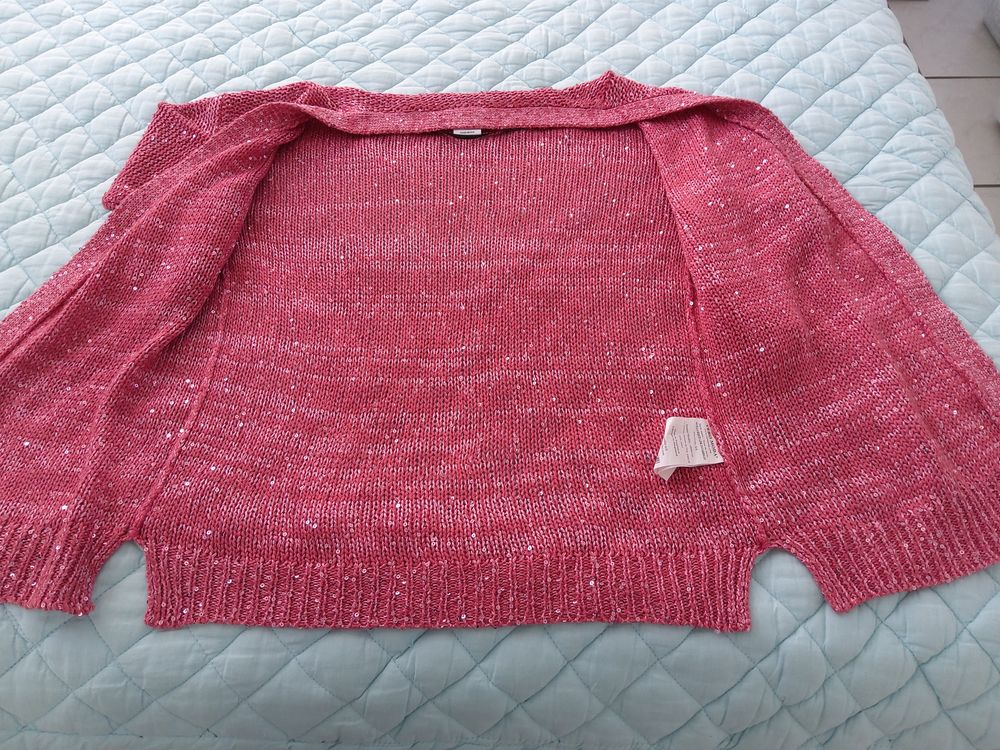 VESTE longue "VERO MODA" rose paillet&eacute;e - S Vêtements