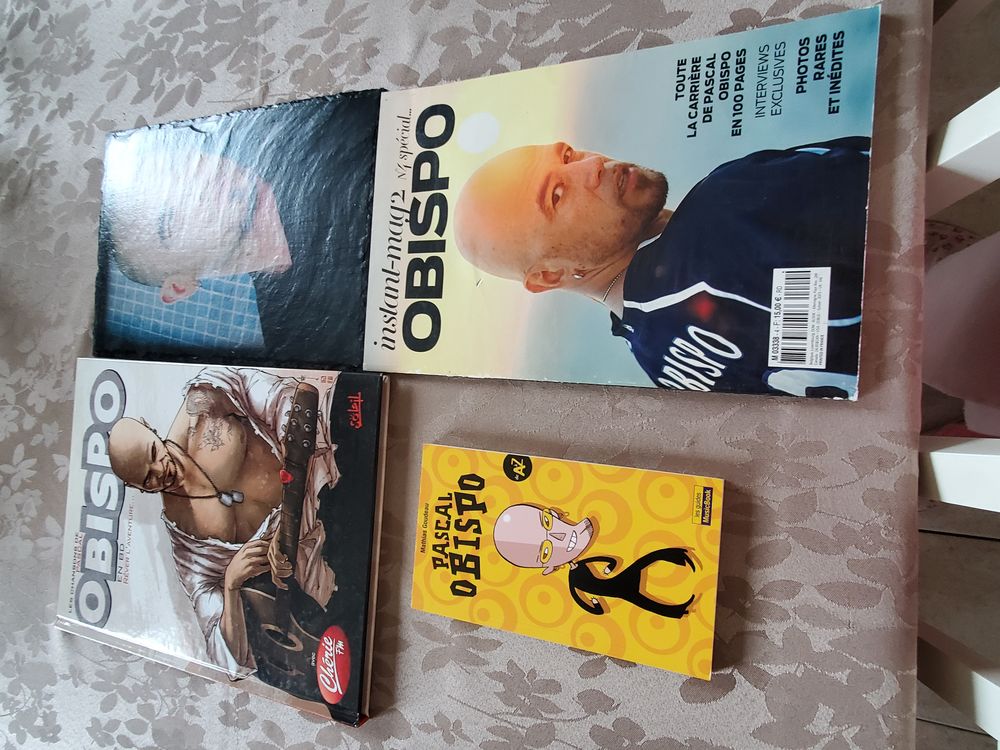 Ensemble CD + Livres + cadres Pascal Obispo CD et vinyles