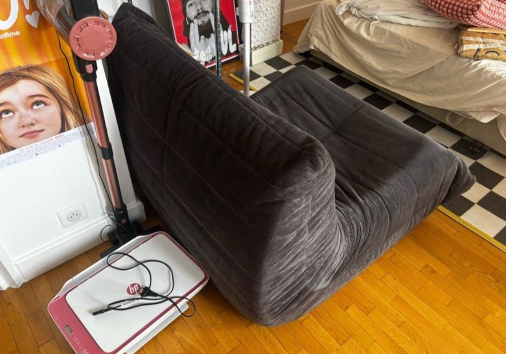 Fauteuil style "Togo" gris Meubles