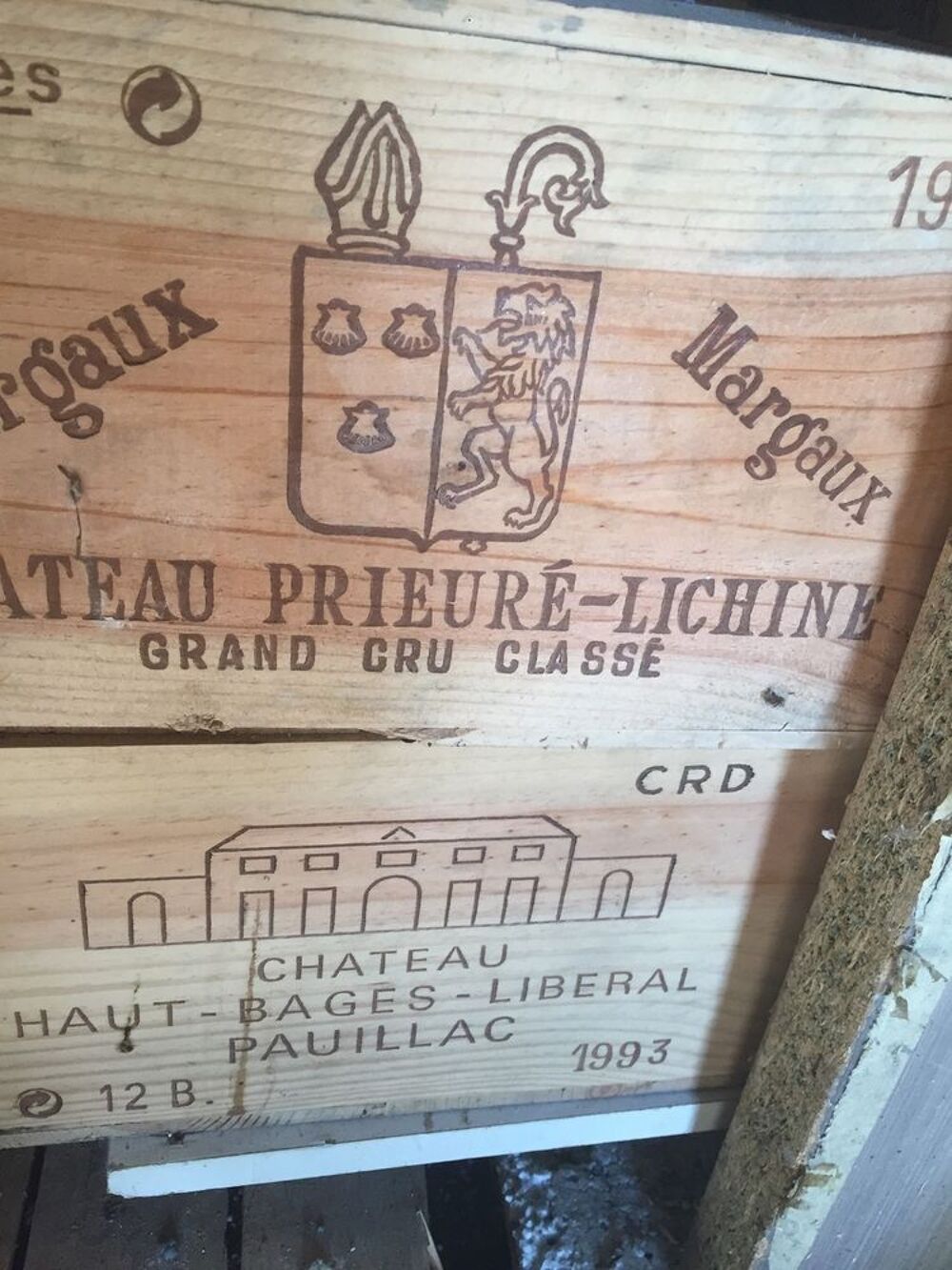 VIN VIEUX DU PRESTIGIEUX CHATEAU PRIEURE LICHINE MARGAUX 