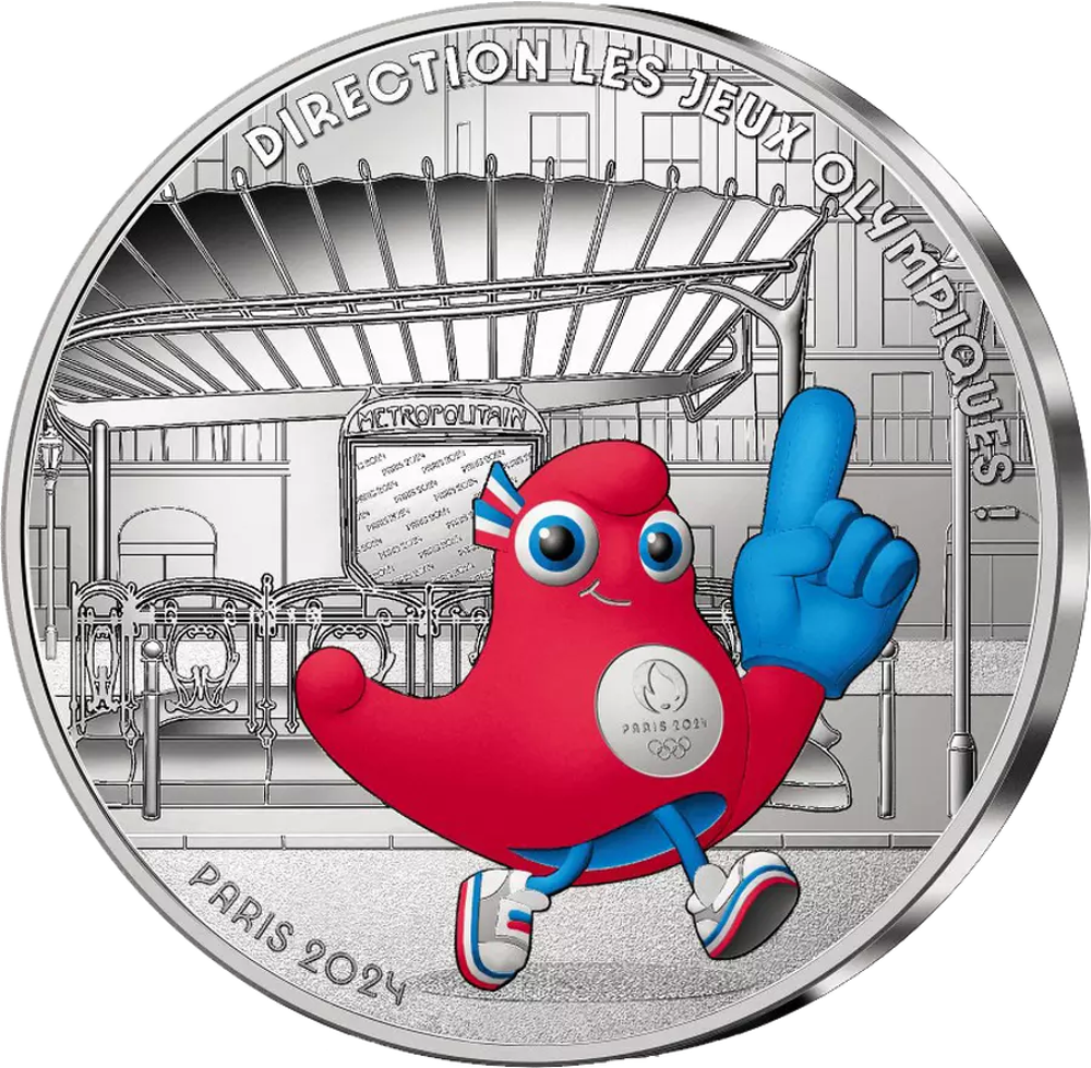 Monnaie JO 2024 de 50e argent "Direction les Jeux Olympique" 