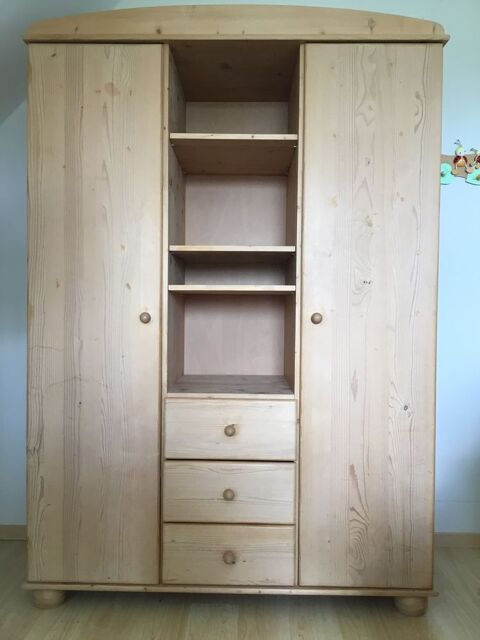 Armoire bb en bois massif 180 Cangey (37)