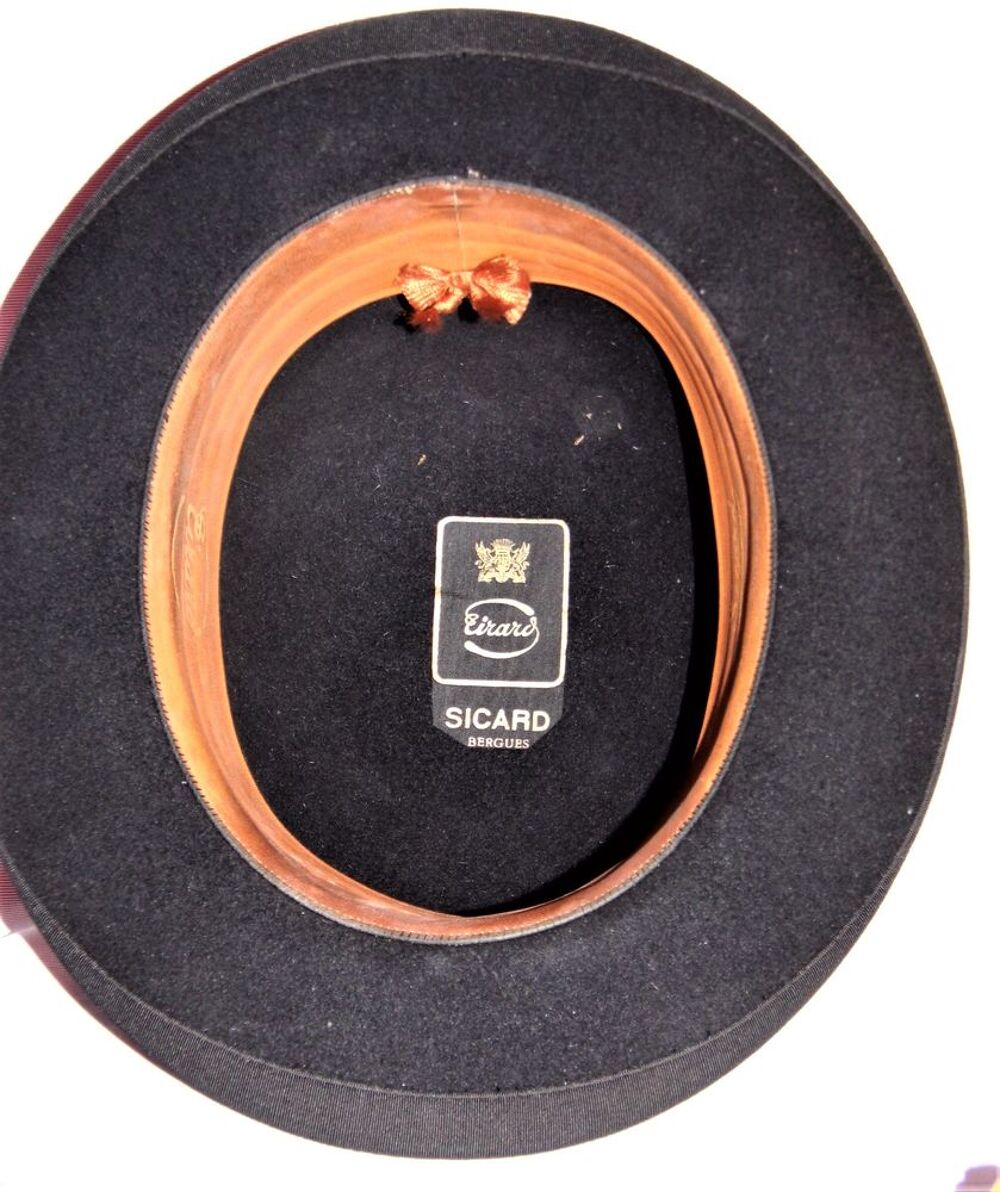Veritable et authentique CHAPEAU MELON TIRARD art deco + Boite BERGUES chapellerie Sicard Carbon 