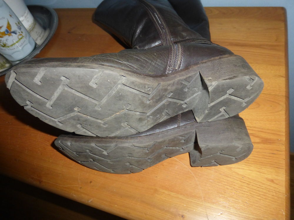 BOTTE CAVALIERE cuir marron 38/39 Chaussures