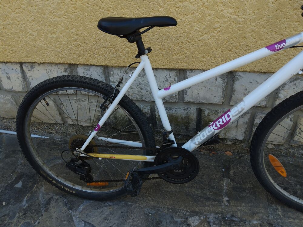 Velo ROCKRIDER BLANC DECATHLON POUR FEMME Vélos