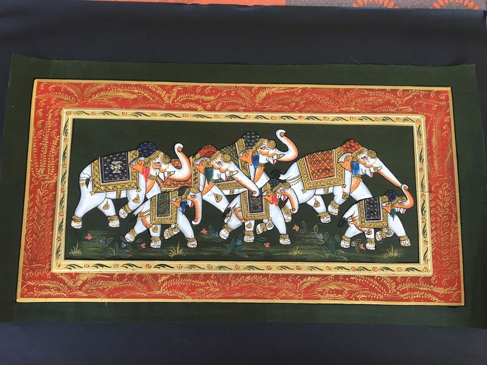 BATIK PEINTURE SUR SOIE ART MOGHOLE INDE 