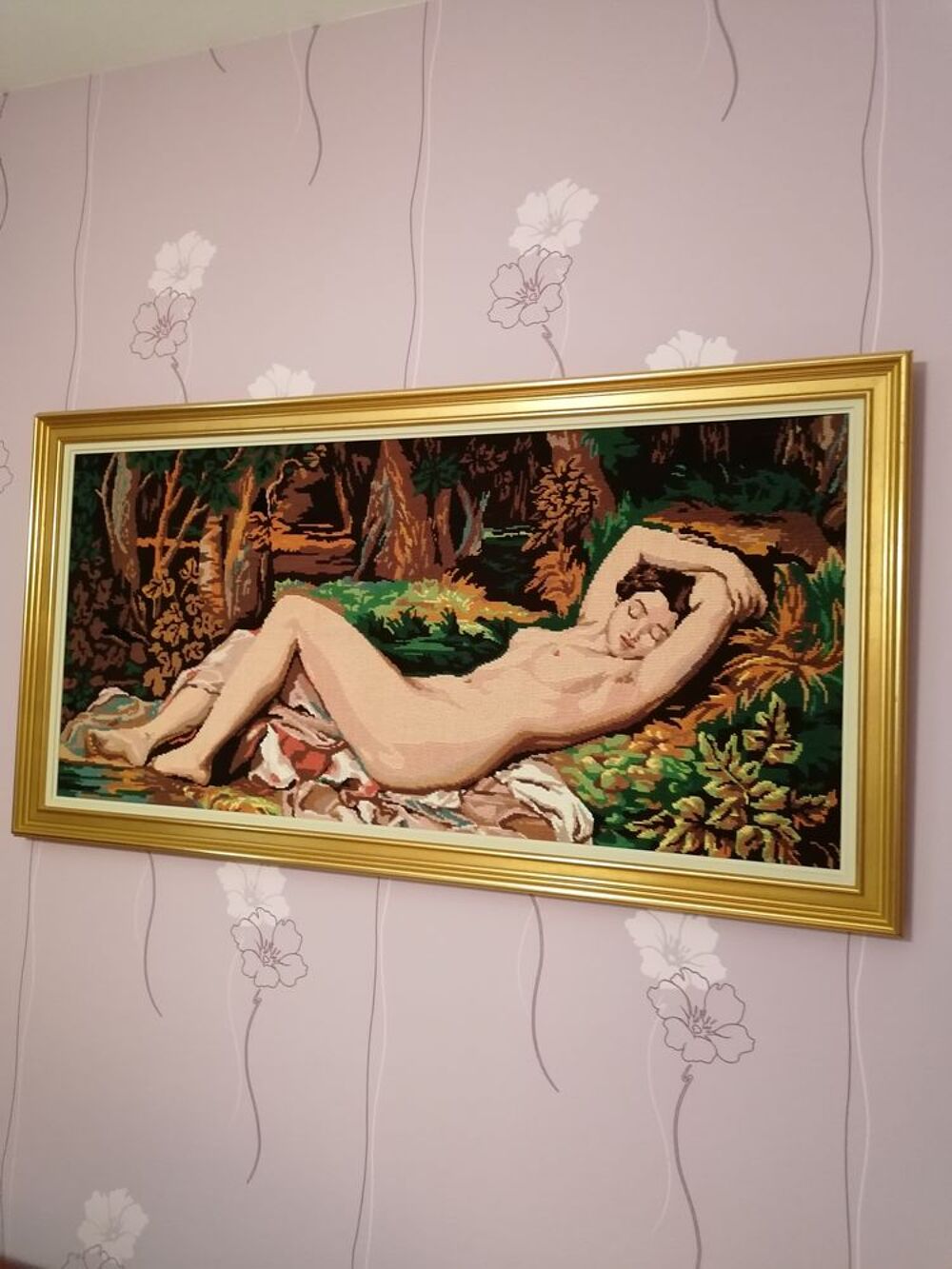 tableau canevas repr&eacute;sentant femme nue Décoration