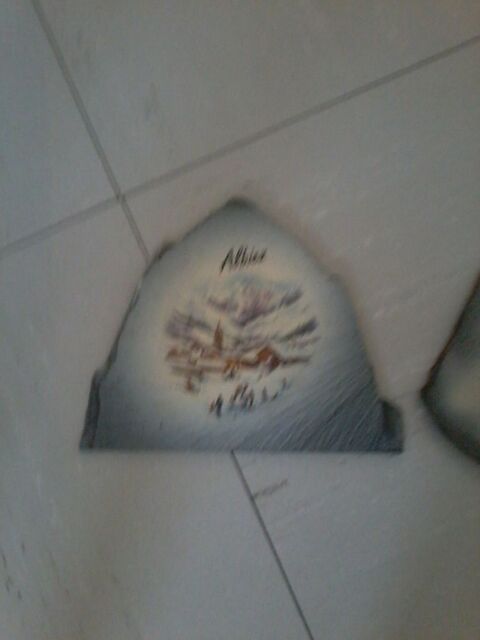 2 Pierres  en ardoise  avec  motif  et socle 5 Tourcoing (59)