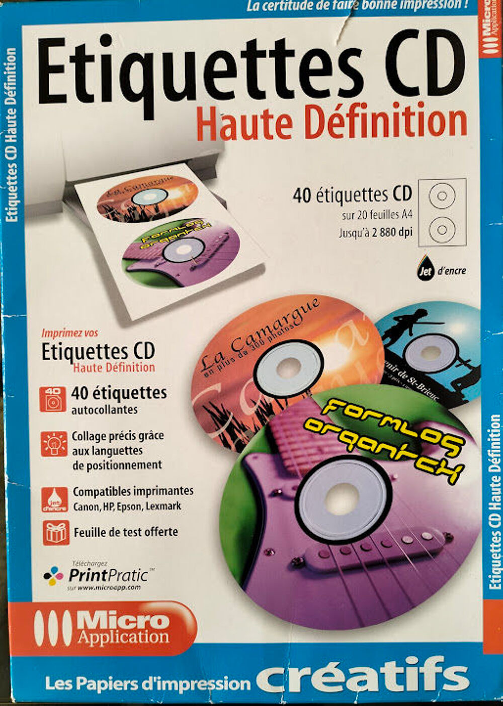 etiquettes CD CD et vinyles