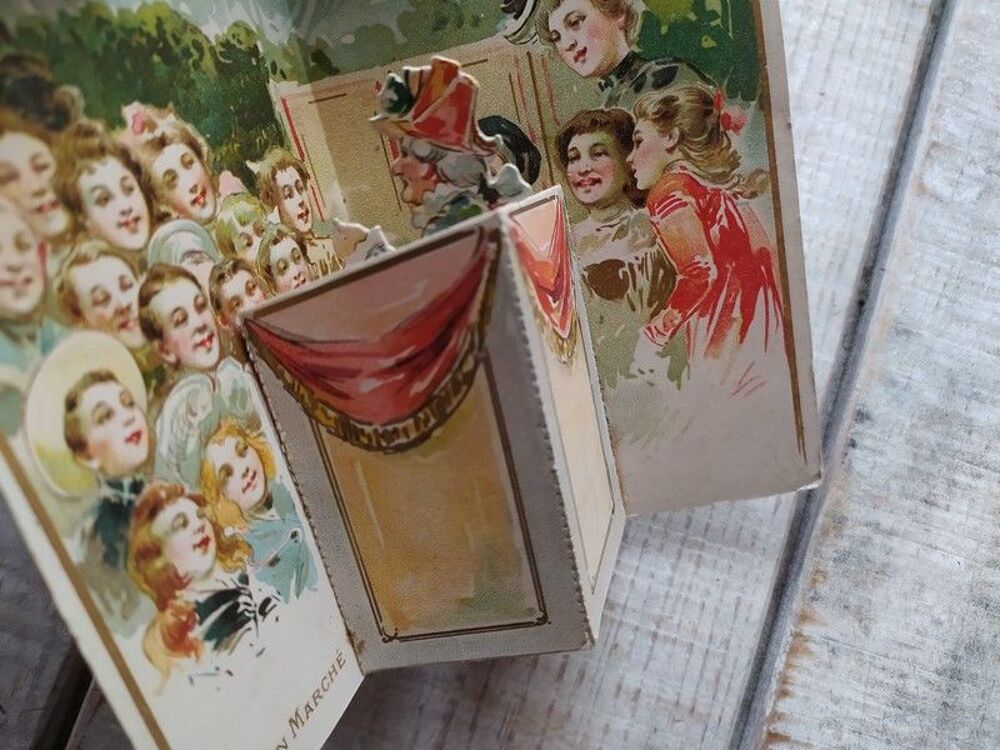 Ancien Chromo Syst&egrave;me Au Bon March&eacute; Th&eacute;&acirc;tre Guignol 