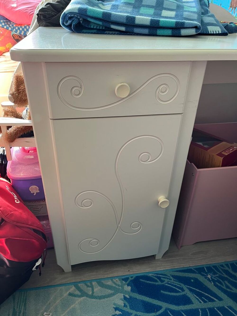 Bureau blanc &agrave; spirale conforama Meubles