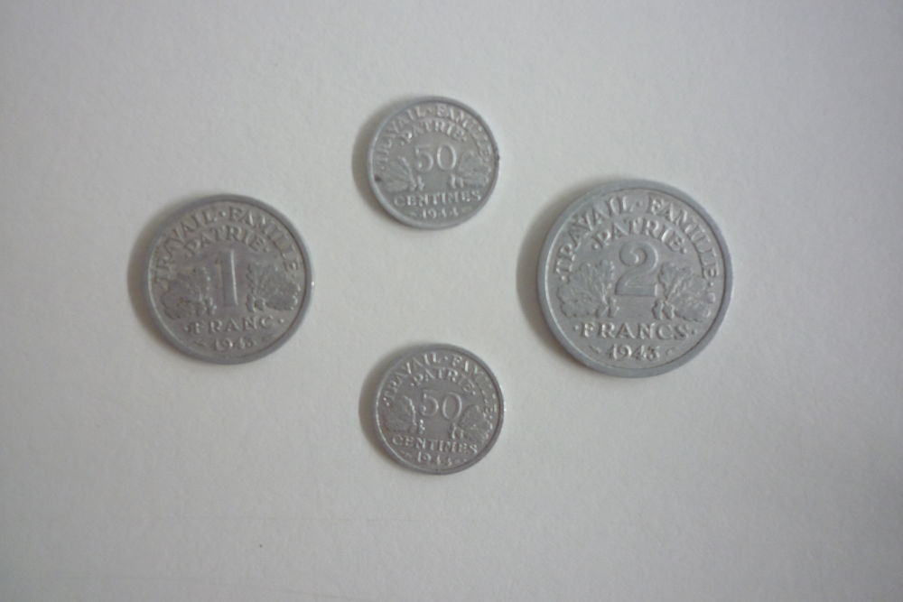 4 pi&egrave;ces &eacute;tat fran&ccedil;ais 
