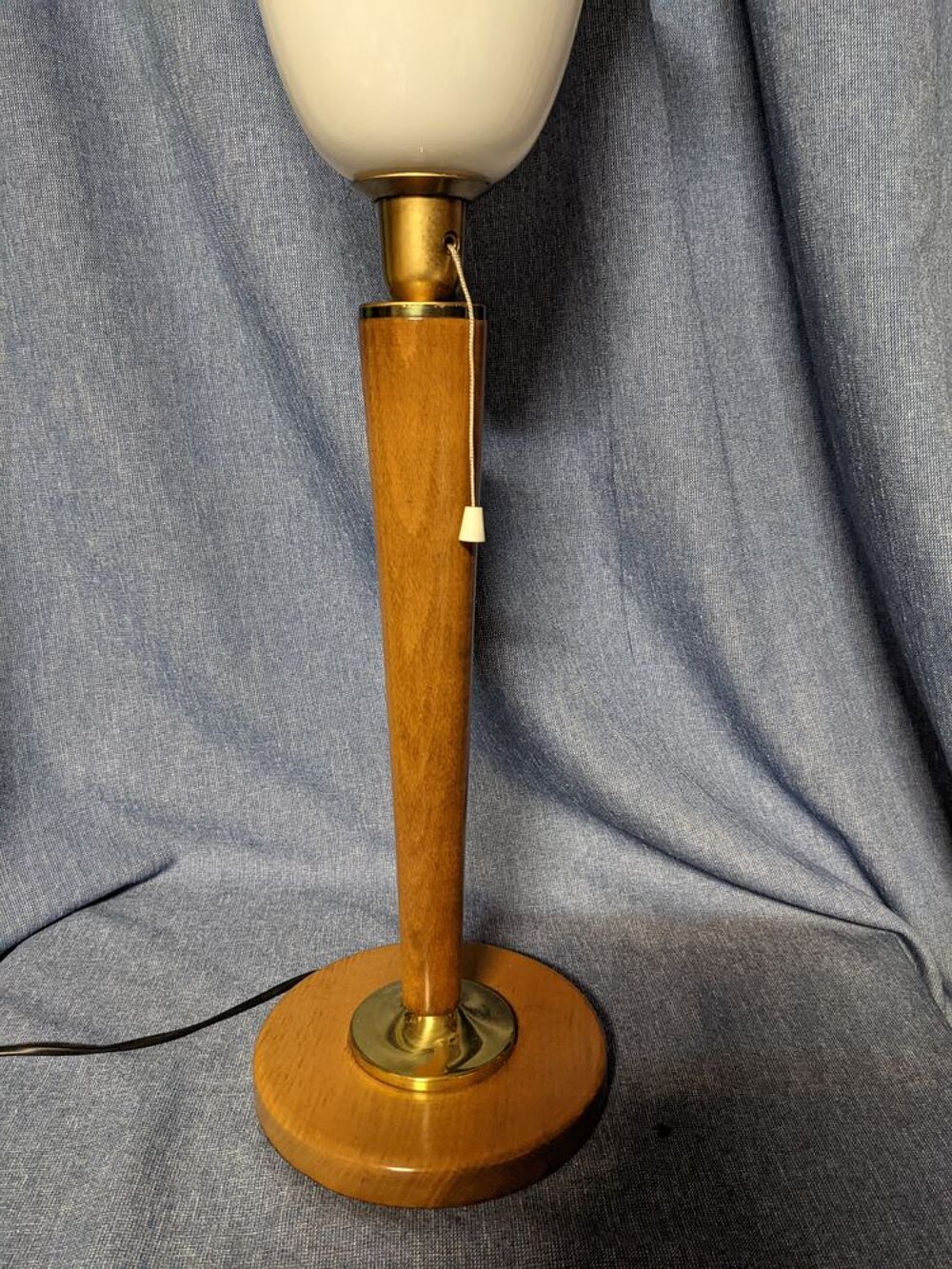 LAMPE STYLE MAZDA art d&eacute;co vintage avec inter a tirette et o Décoration