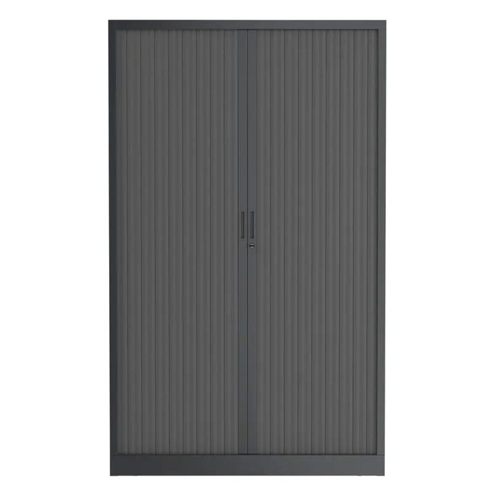 Armoire haute &agrave; rideaux en acier- L120 x H198 x P43 cm Meubles
