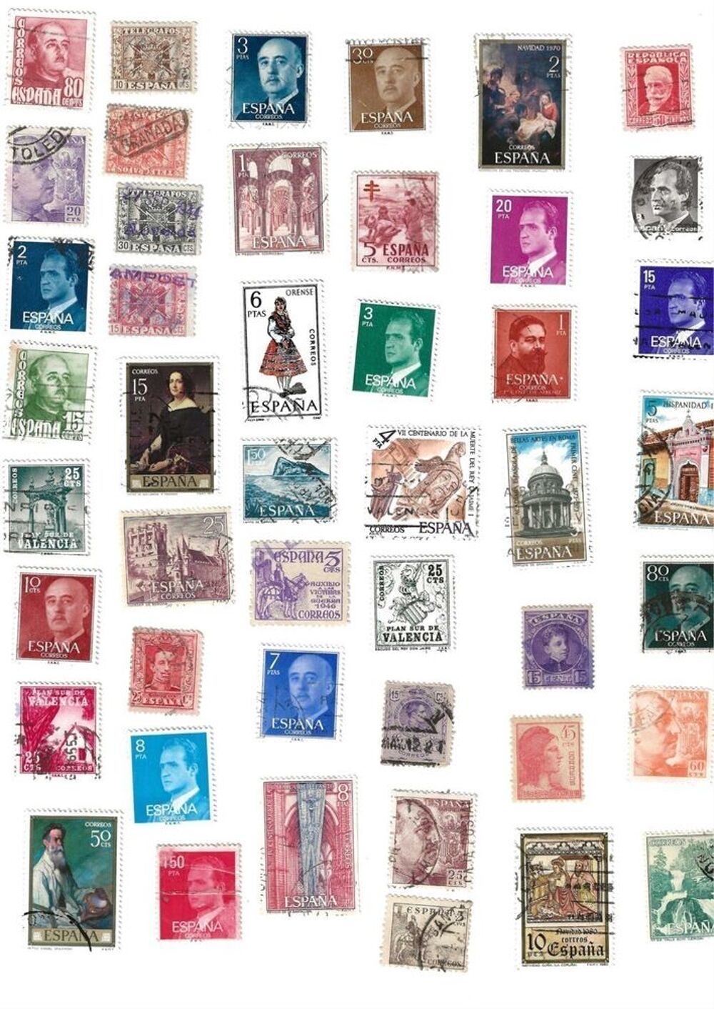 128 Timbres Collection Philat&eacute;lique d'Espagne 