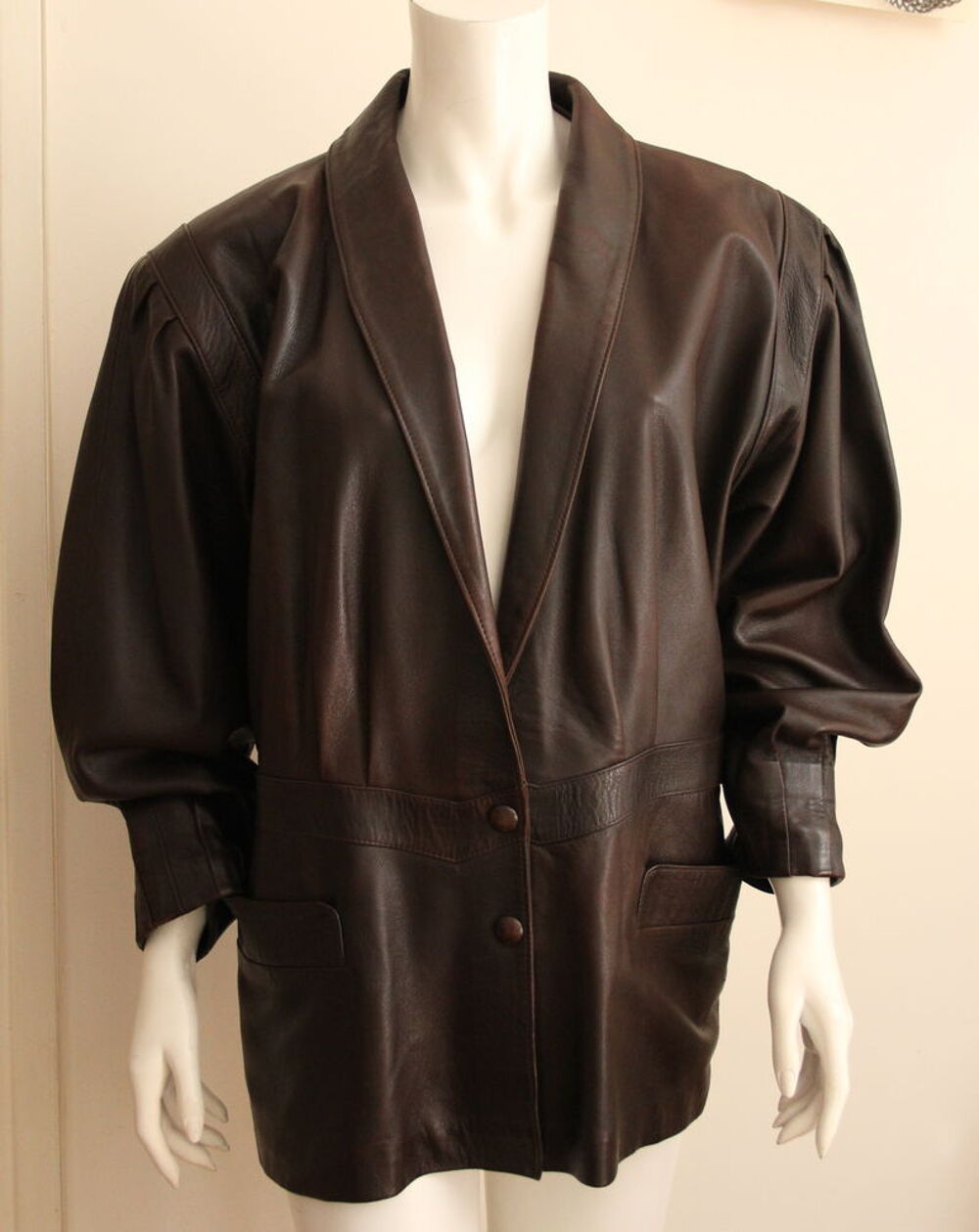 Veste cuir marron PRESTIGE CUIR T.L Vtements