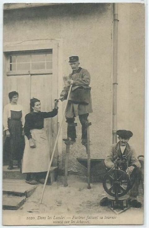 Dans les landes facteur faisant sa tourn�e 8 Castel-Sarrazin (40)