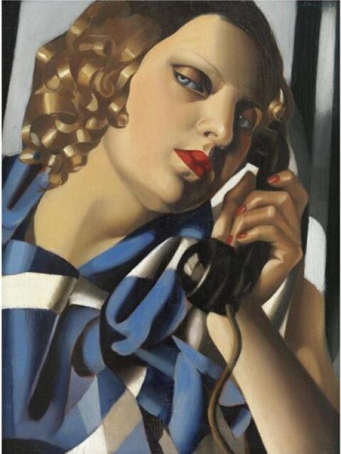 Tableau toile peinture Tamara de Lempicka TLPHONE Toile mo 120 Marseille 13 (13)