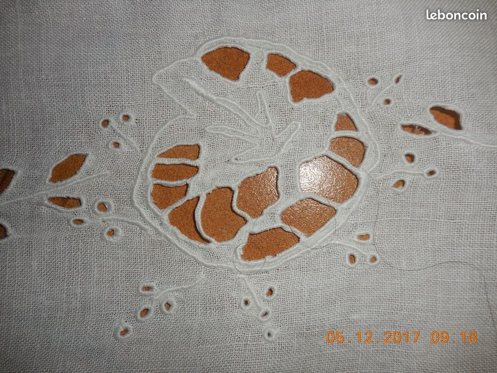 broderie chemin de chemin&eacute;e vintage Dcoration