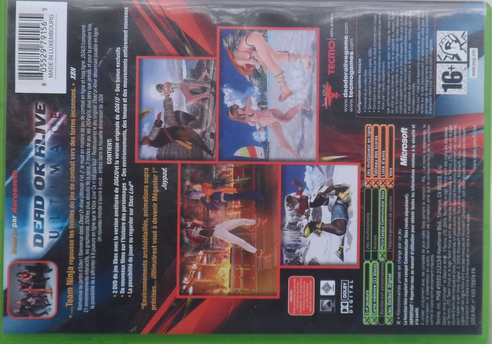 DEAD OR ALIVE 2 ULTIMATE MICROSOFT XBOX XG TECMO COMBAT
Consoles et jeux vidéos
