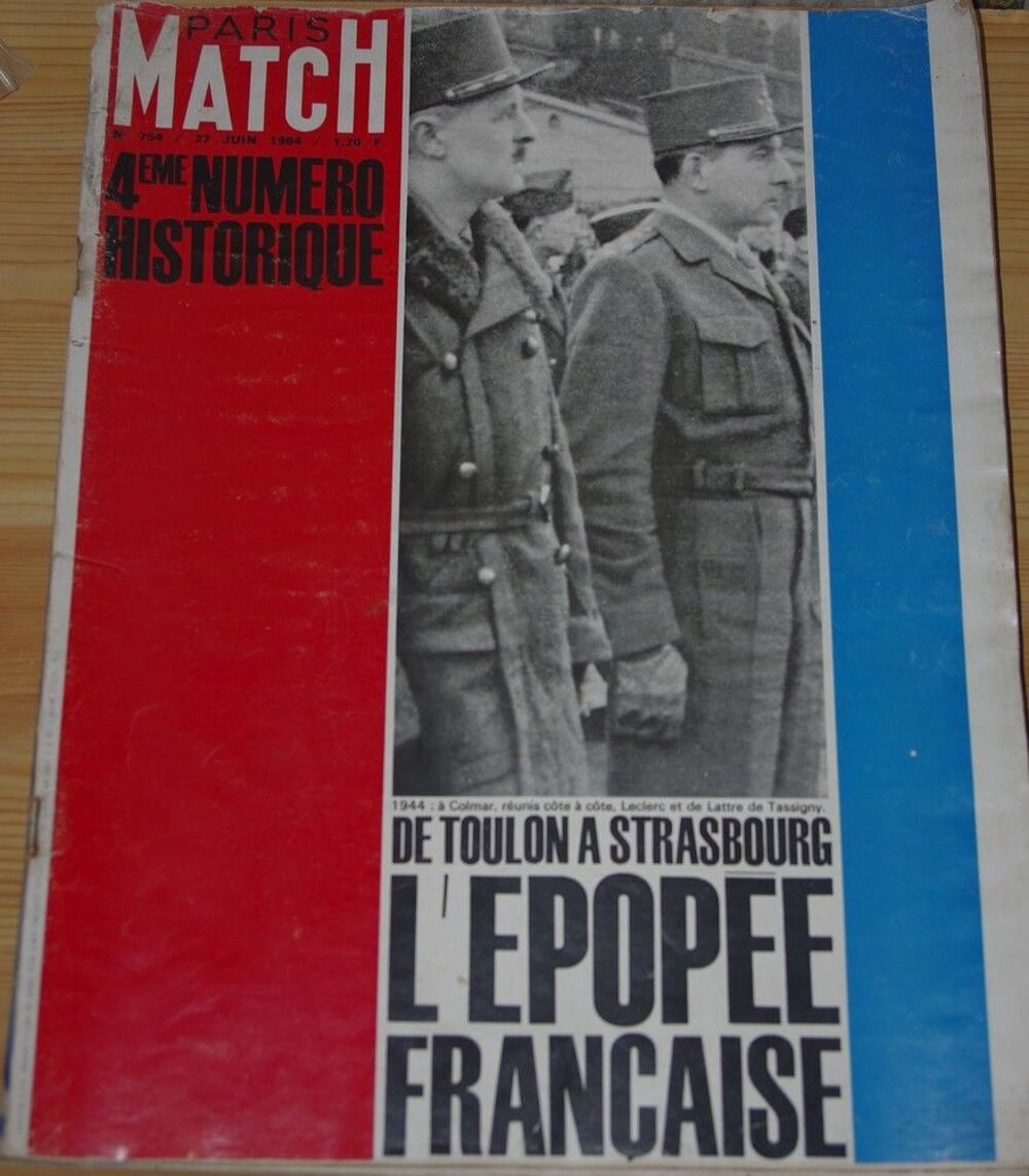 PARIS MATCH - n&deg; 794 - 27 JUIN 1964 - 1944 &agrave; Colmar ... Livres et BD